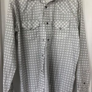 Mens Gibson western shirt with black pearl snaps euc sz small